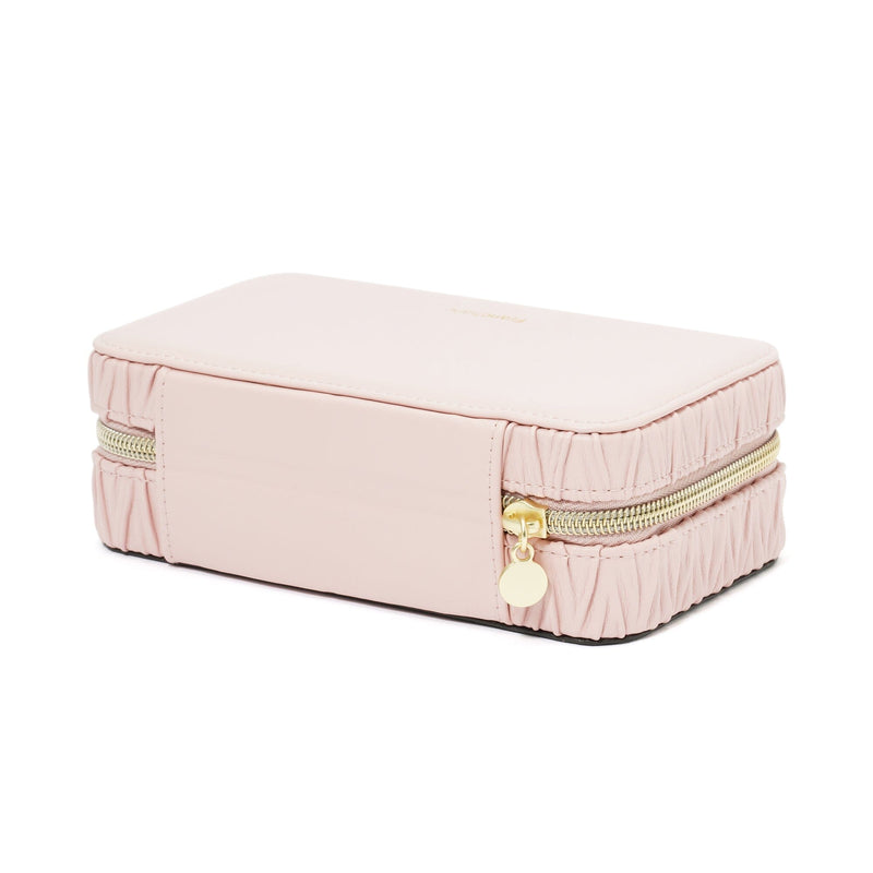 Embossed Travel Jewelry Box Medium Pink