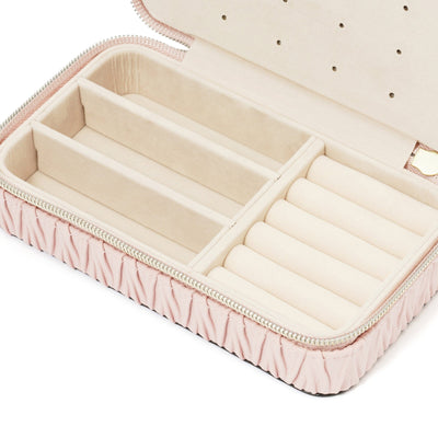 Embossed Travel Jewelry Box Medium Pink