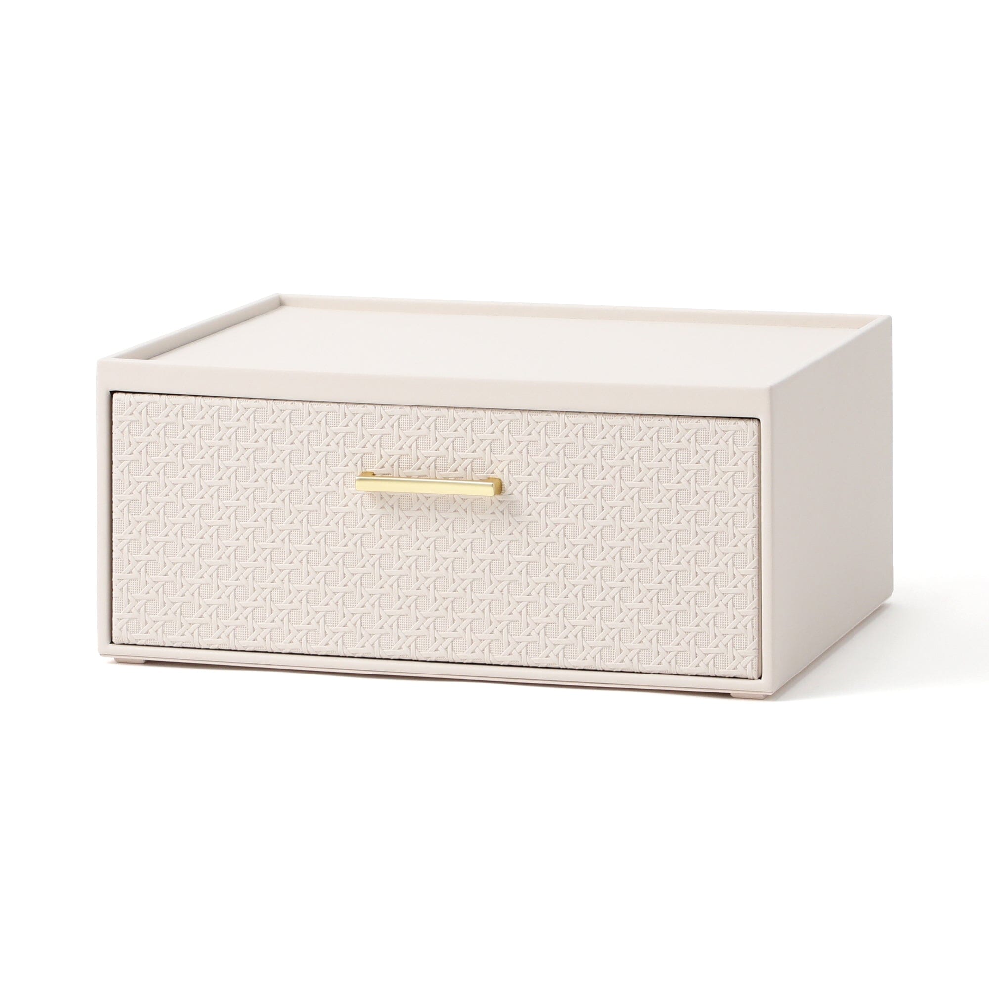 Embossed Stacking Drawer Small Ivory
