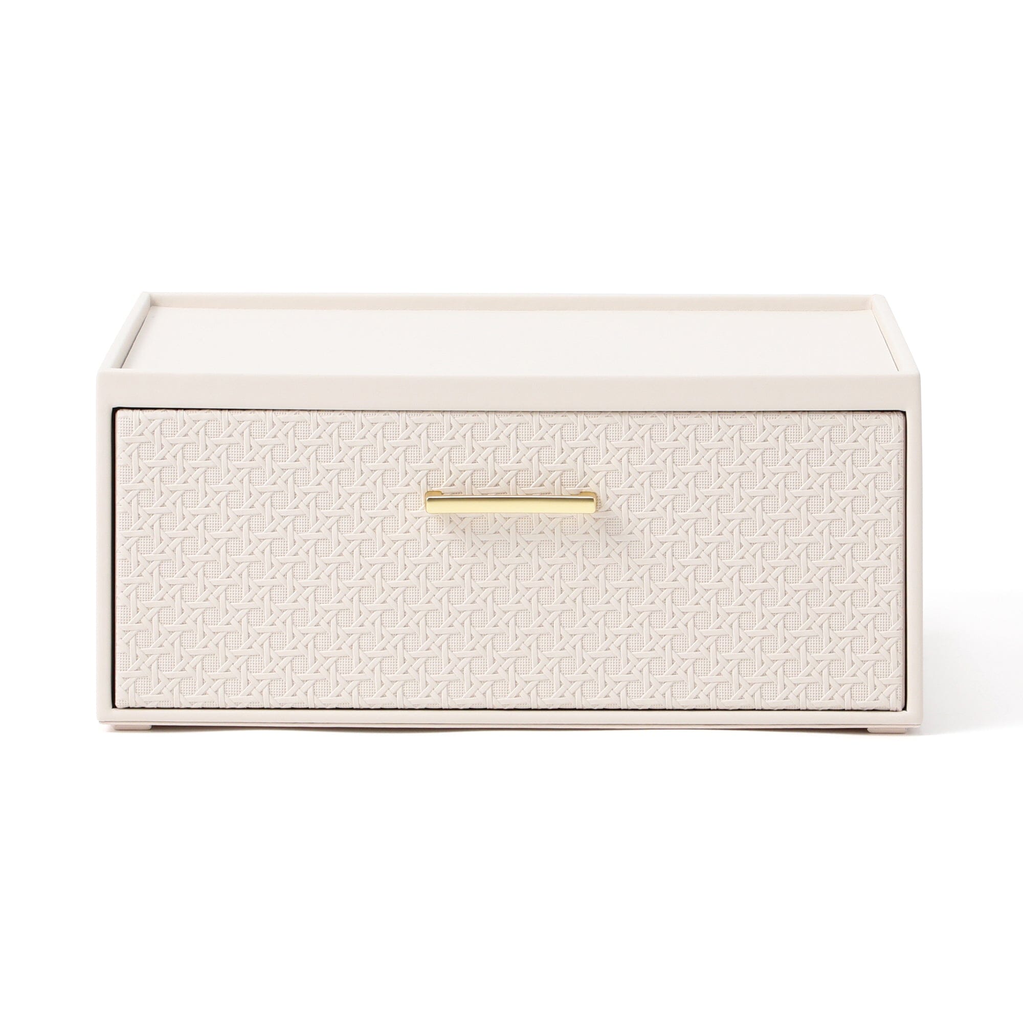 Embossed Stacking Drawer Small Ivory