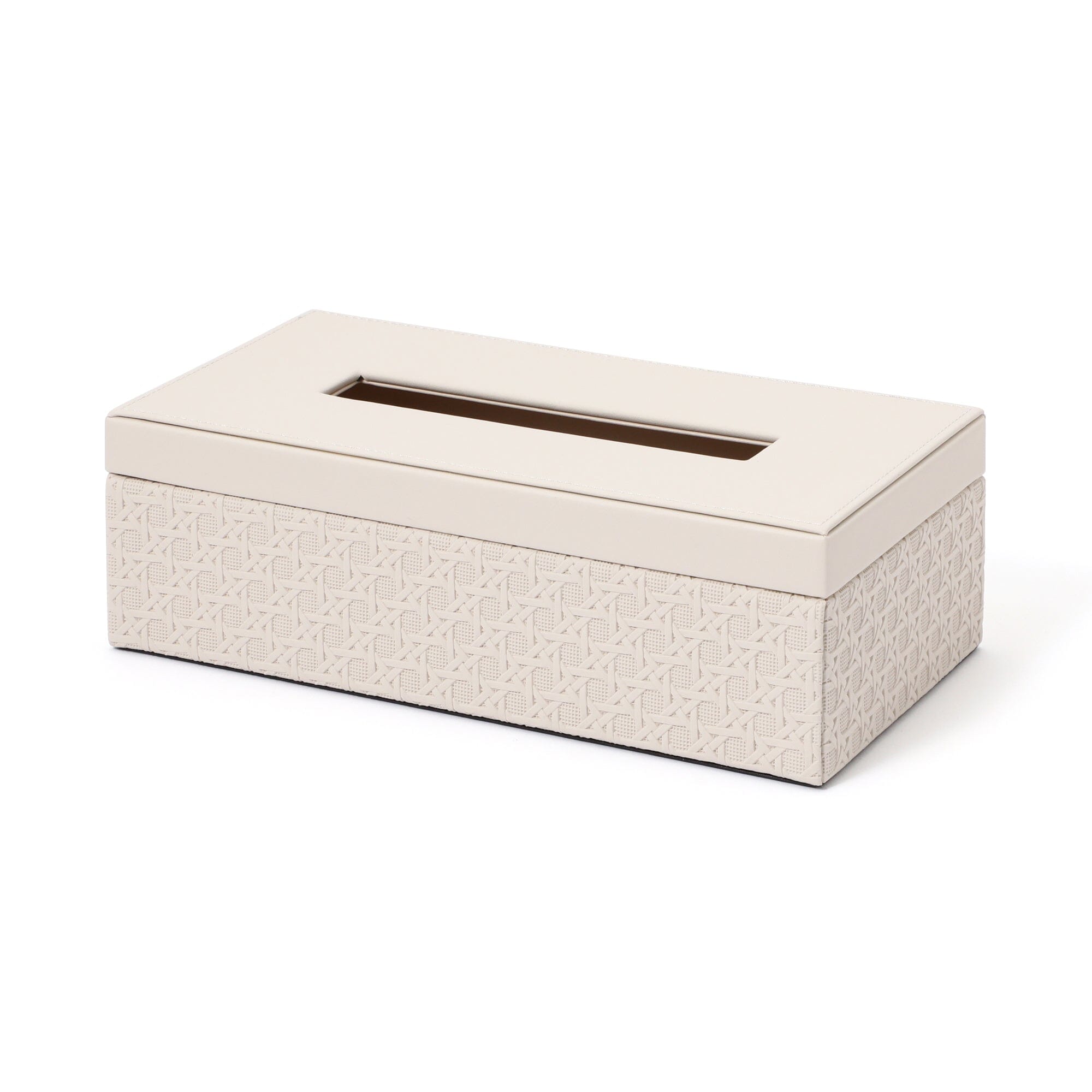 Embossed Tissue Box Ivory