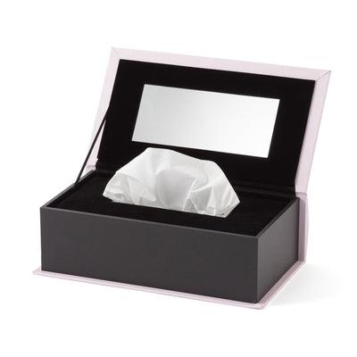 Book Tissue Box Typography Light Pink