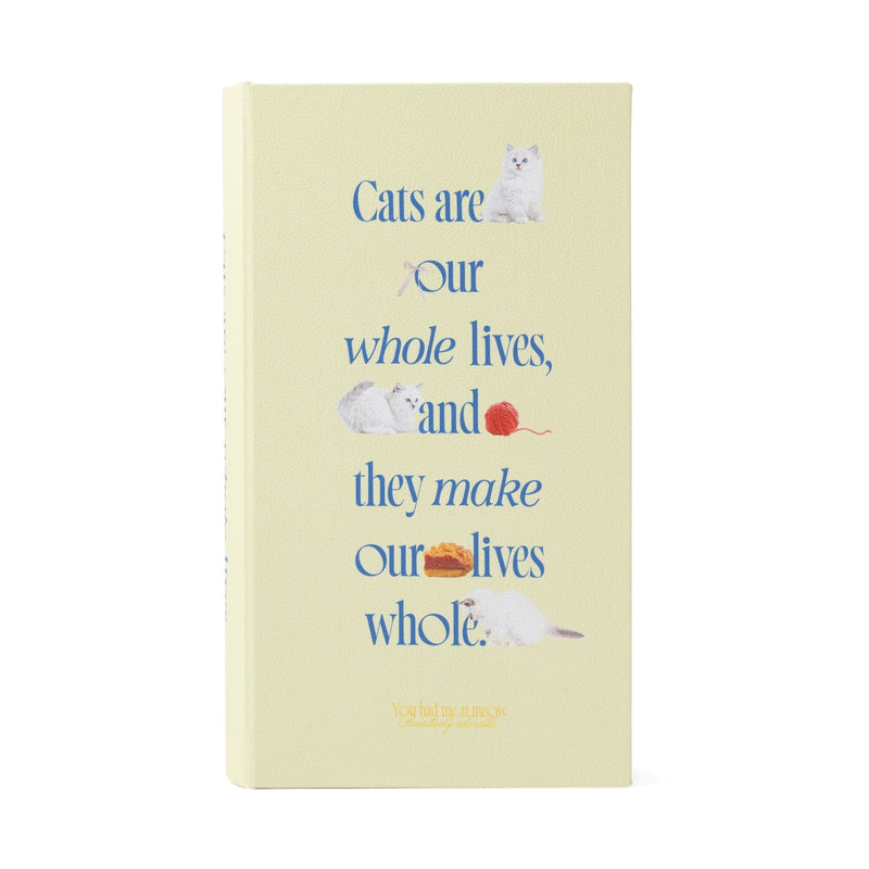 Book Tissue Box Cat Light Yellow