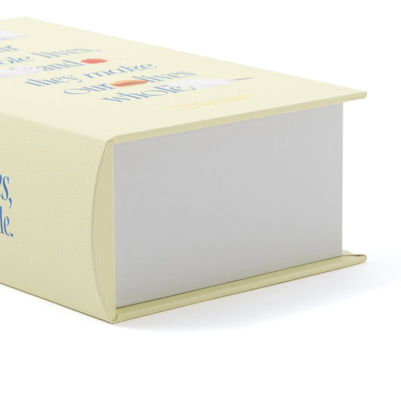 Book Tissue Box Cat Light Yellow