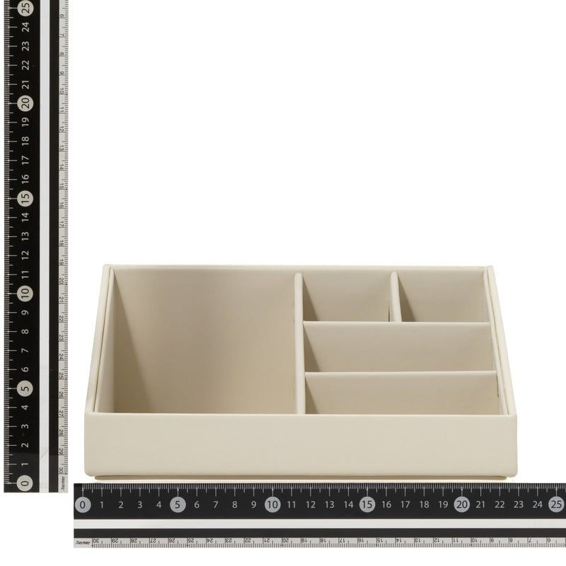 可堆疊化妝品收納盒 象牙色