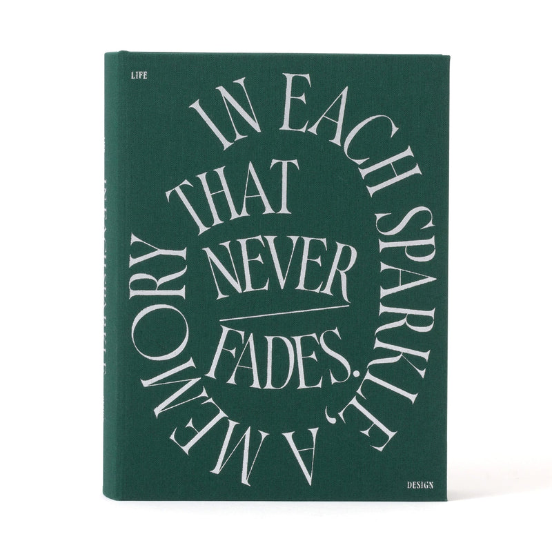 Book Box Typography Small Green