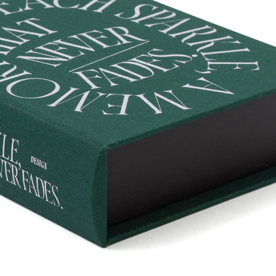 Book Box Typography Small Green