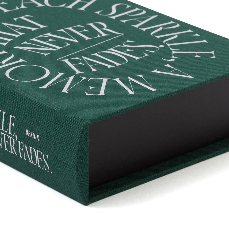 Book Box Typography Small Green