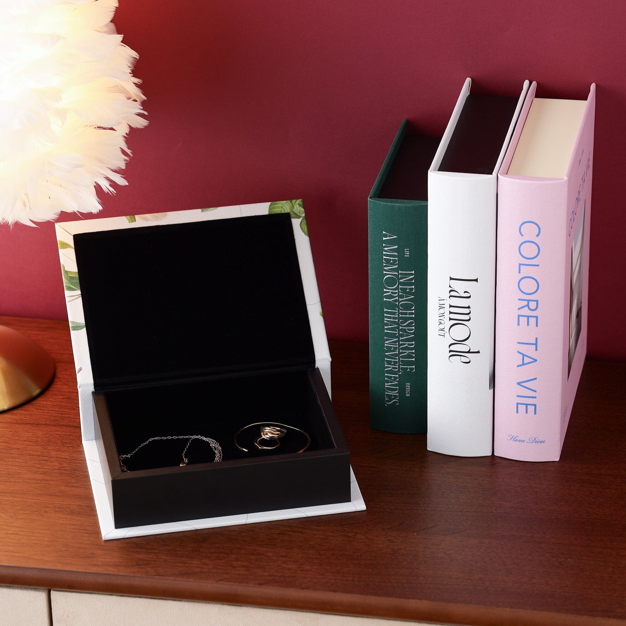 Book Box Interior Medium Pink