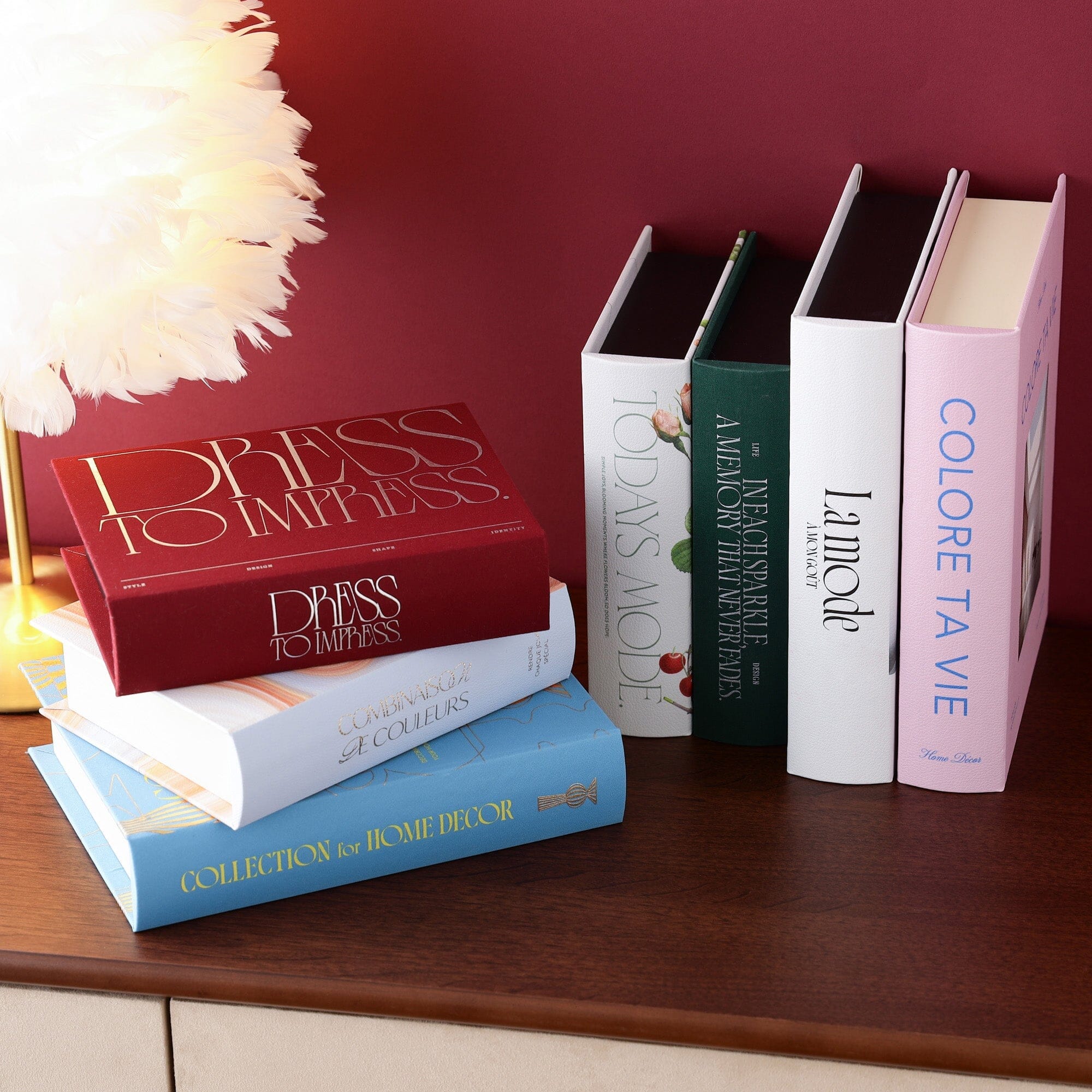 Book Box Interior Medium Pink