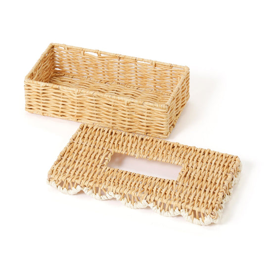 Scallop Tissue Box White
