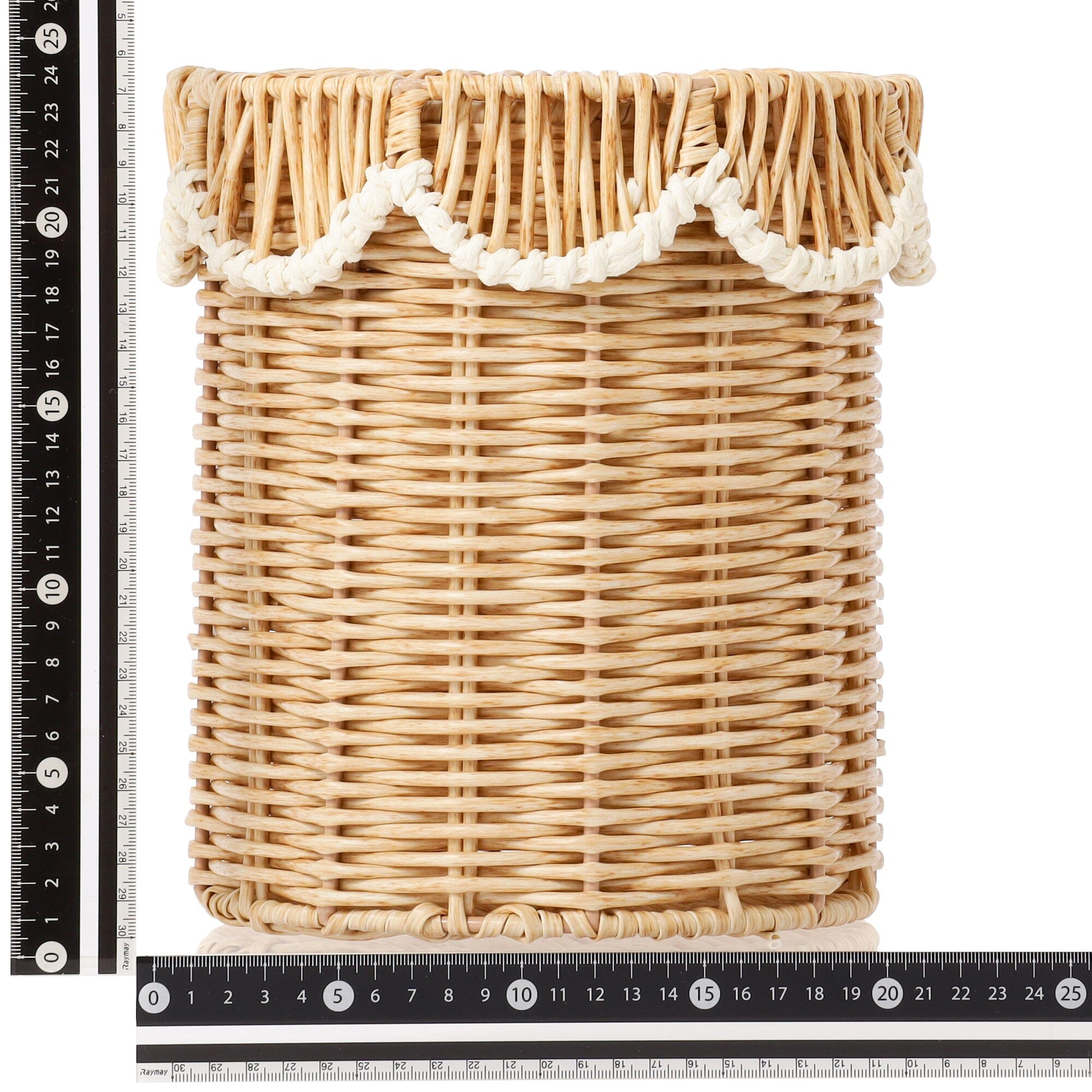Scallop Trash Can Small White