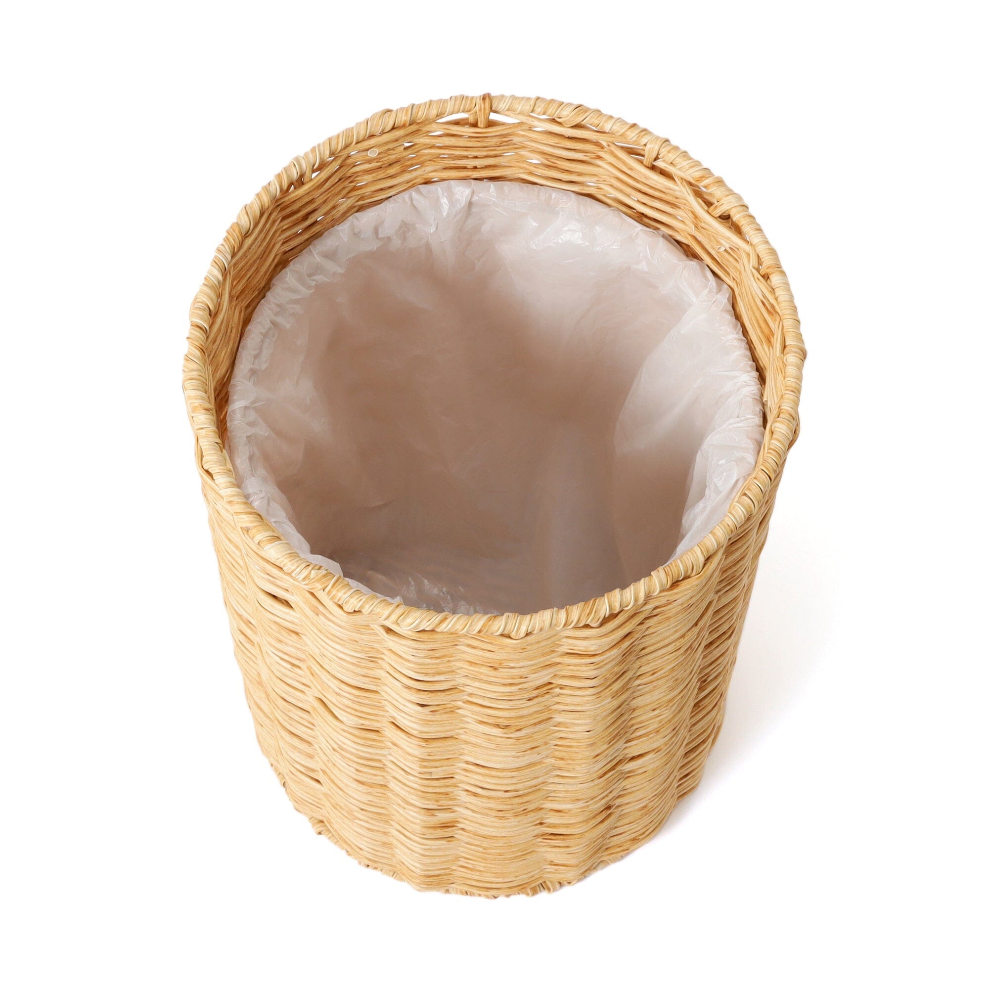 Scallop Trash Can Large White
