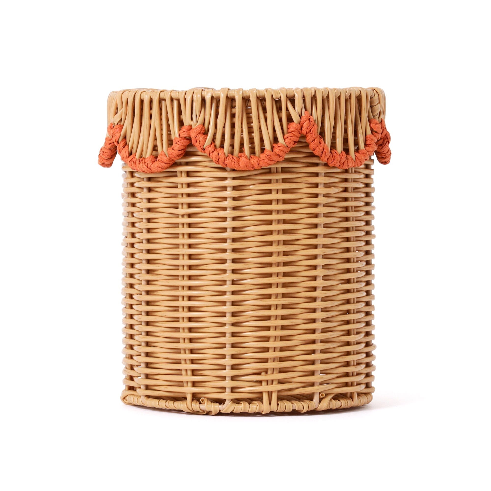 Scallop Trash Can Small Orange