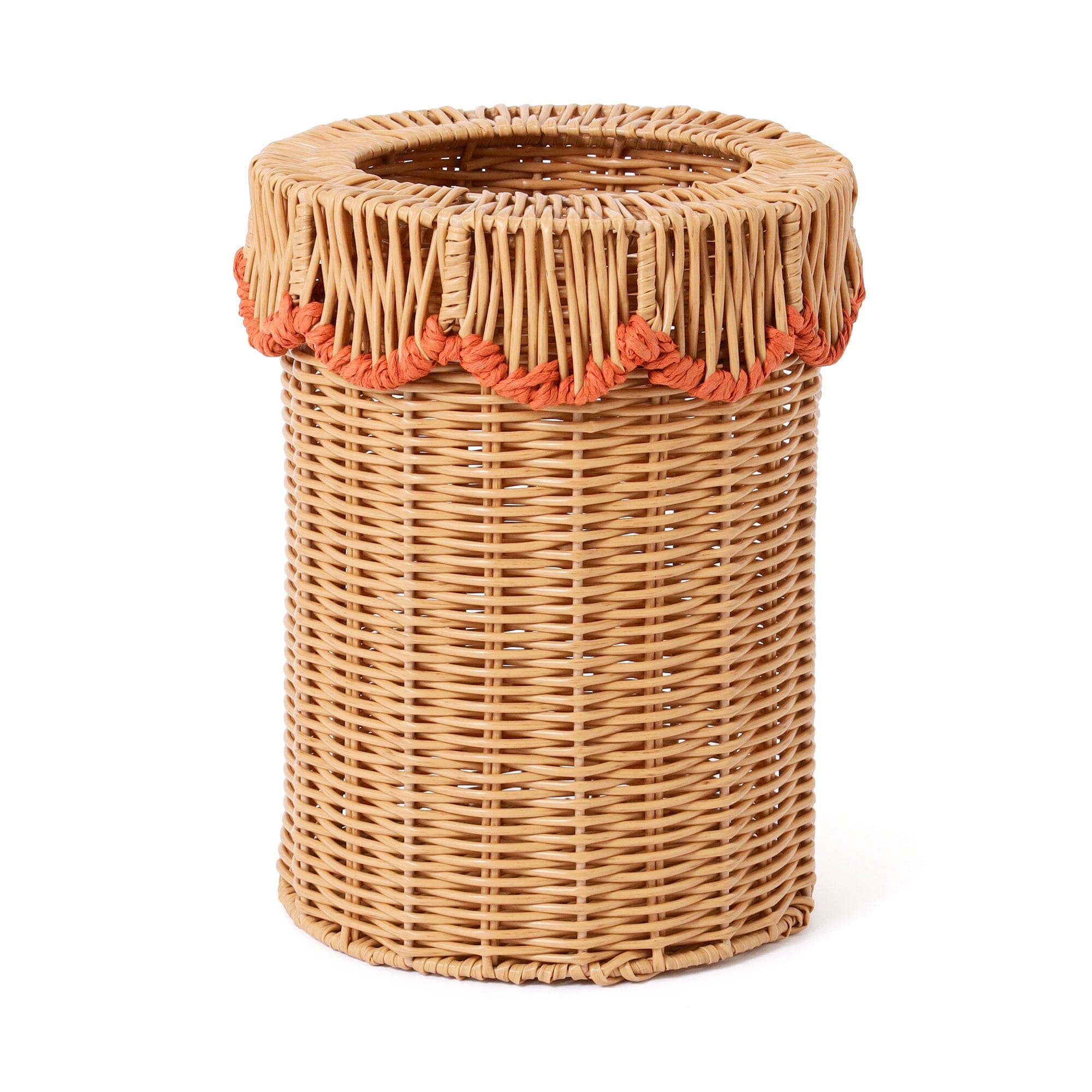 Scallop Trash Can Large Orange