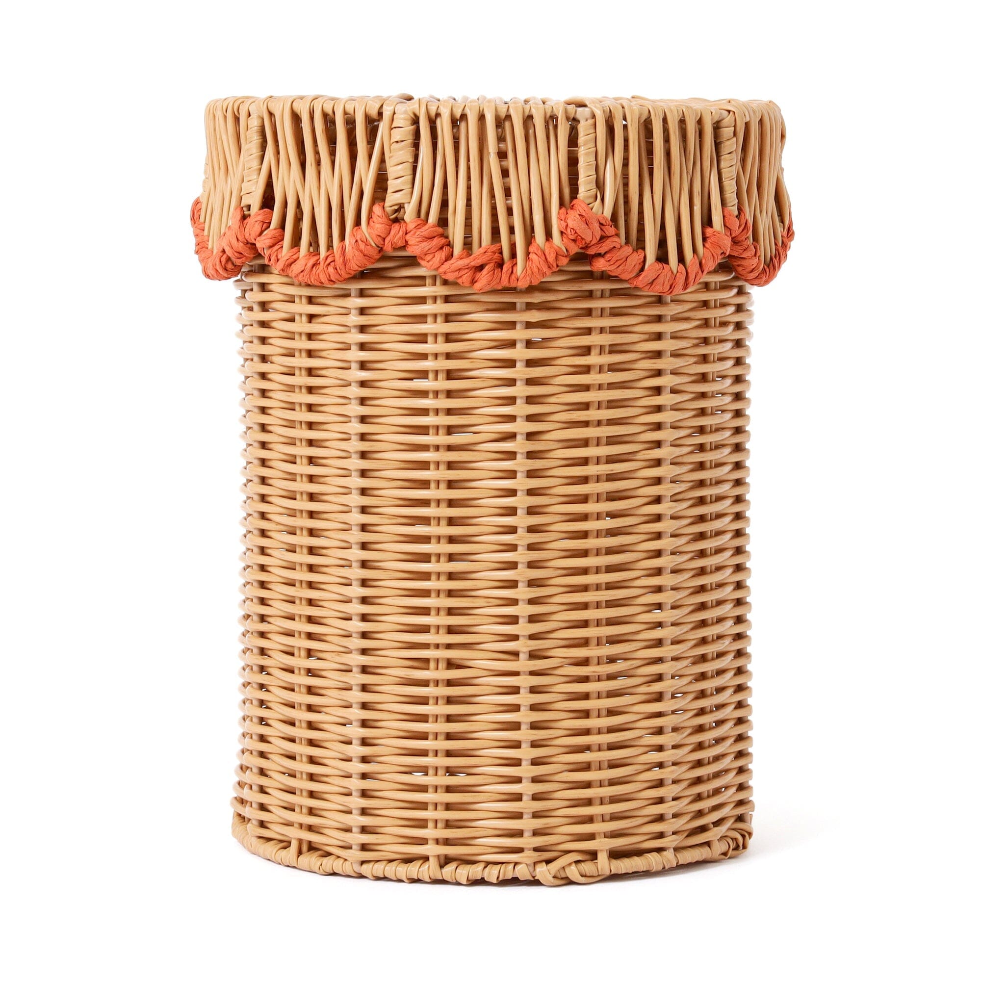 Scallop Trash Can Large Orange