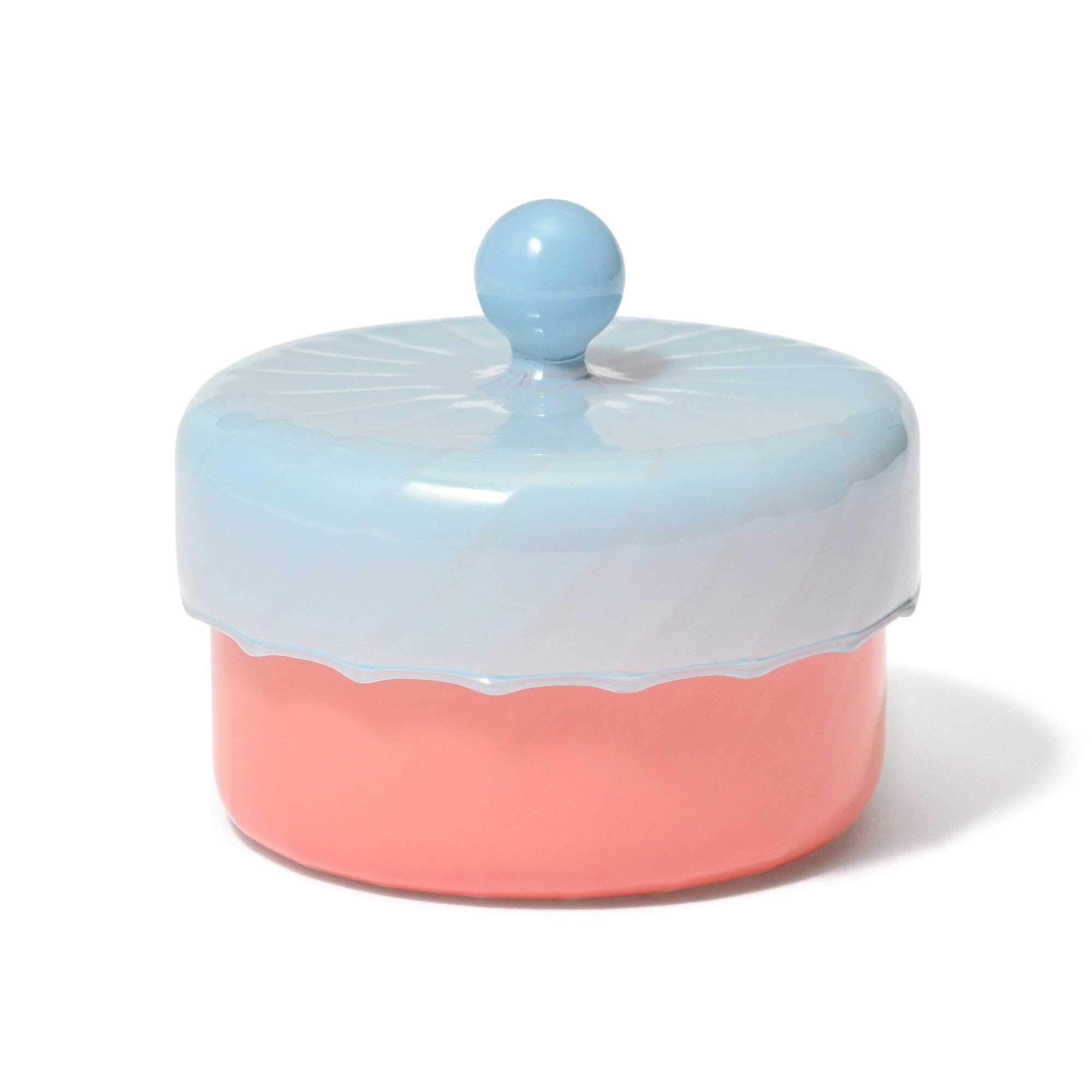 Glass Trinket Box Biocolor Small