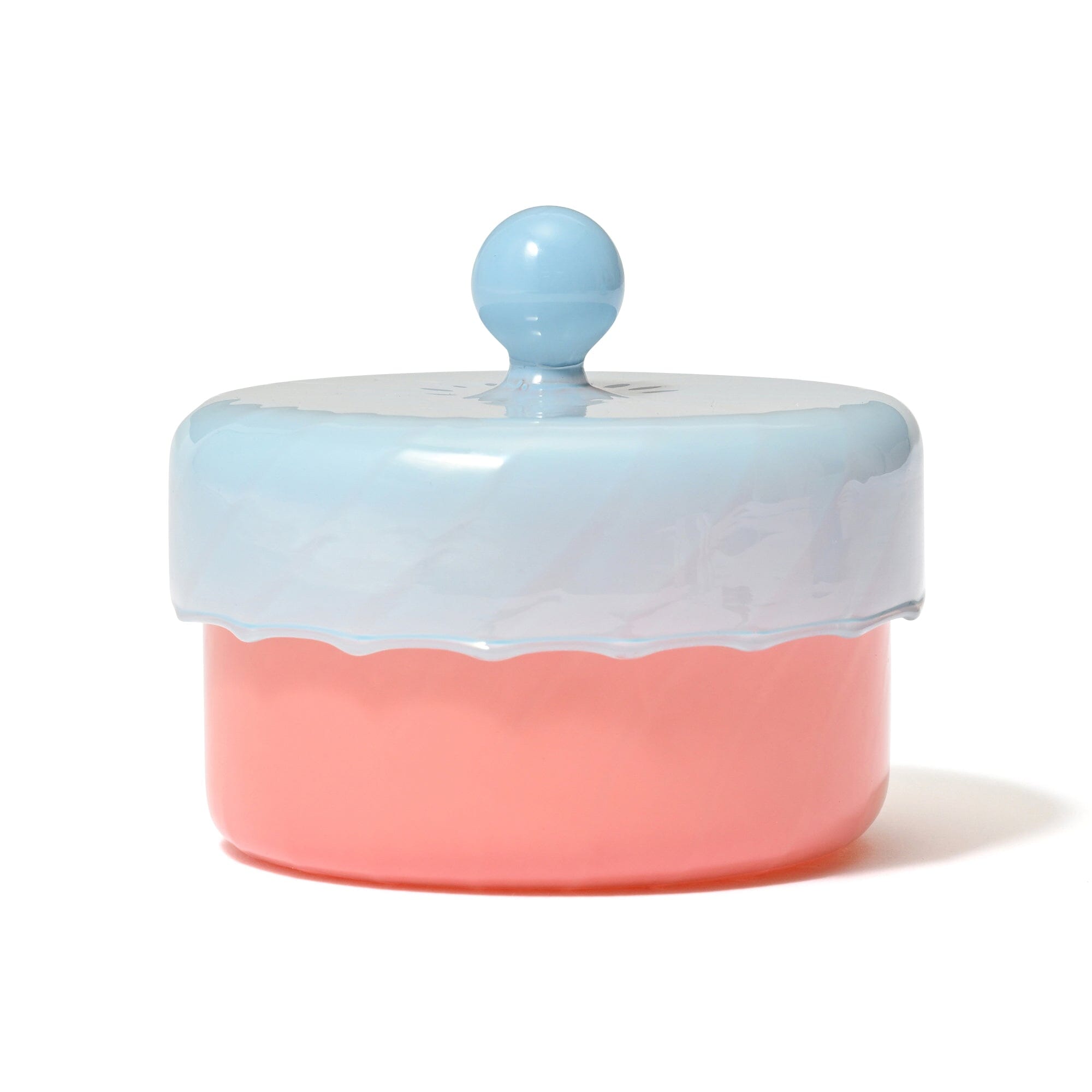 Glass Trinket Box Biocolor Small