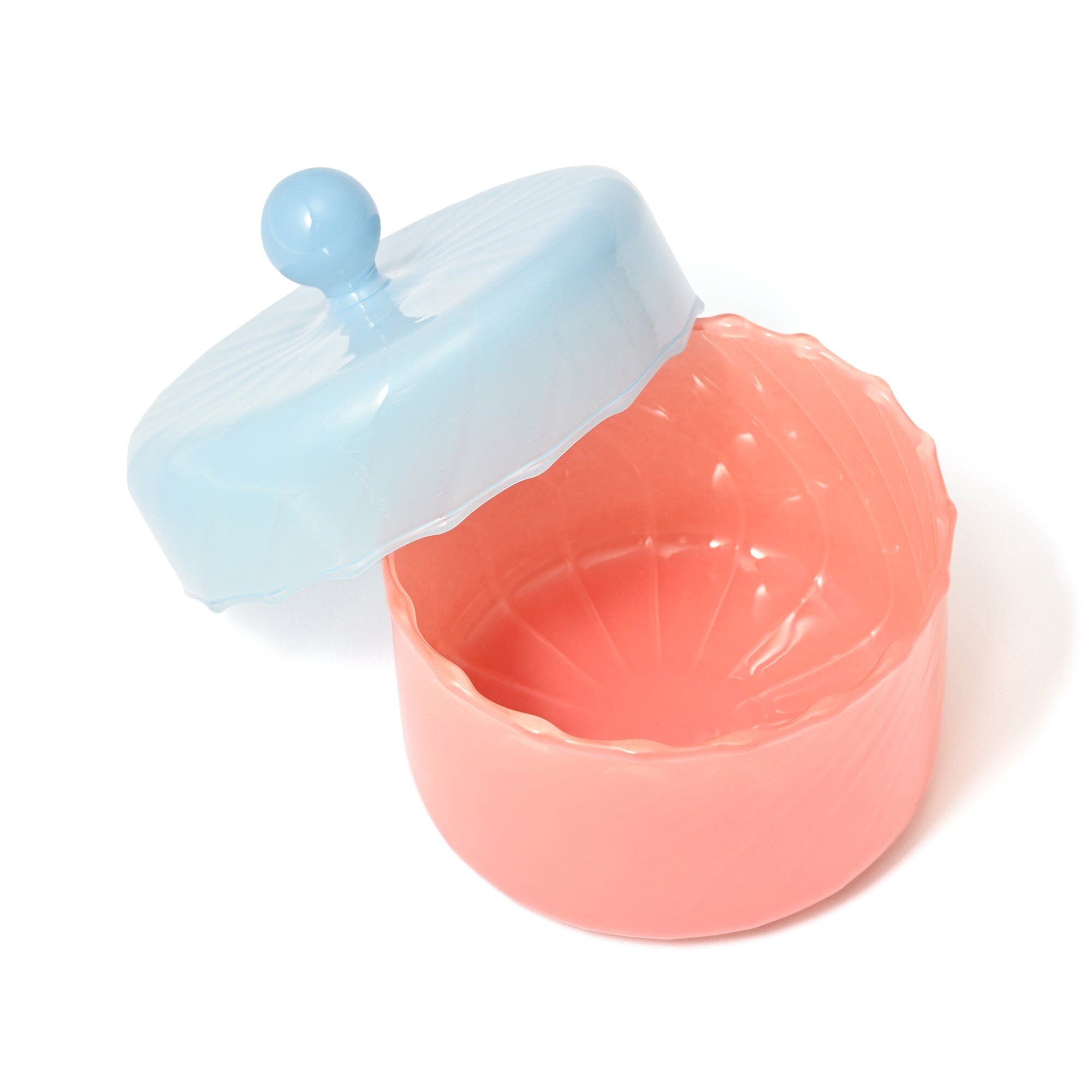 Glass Trinket Box Biocolor Small