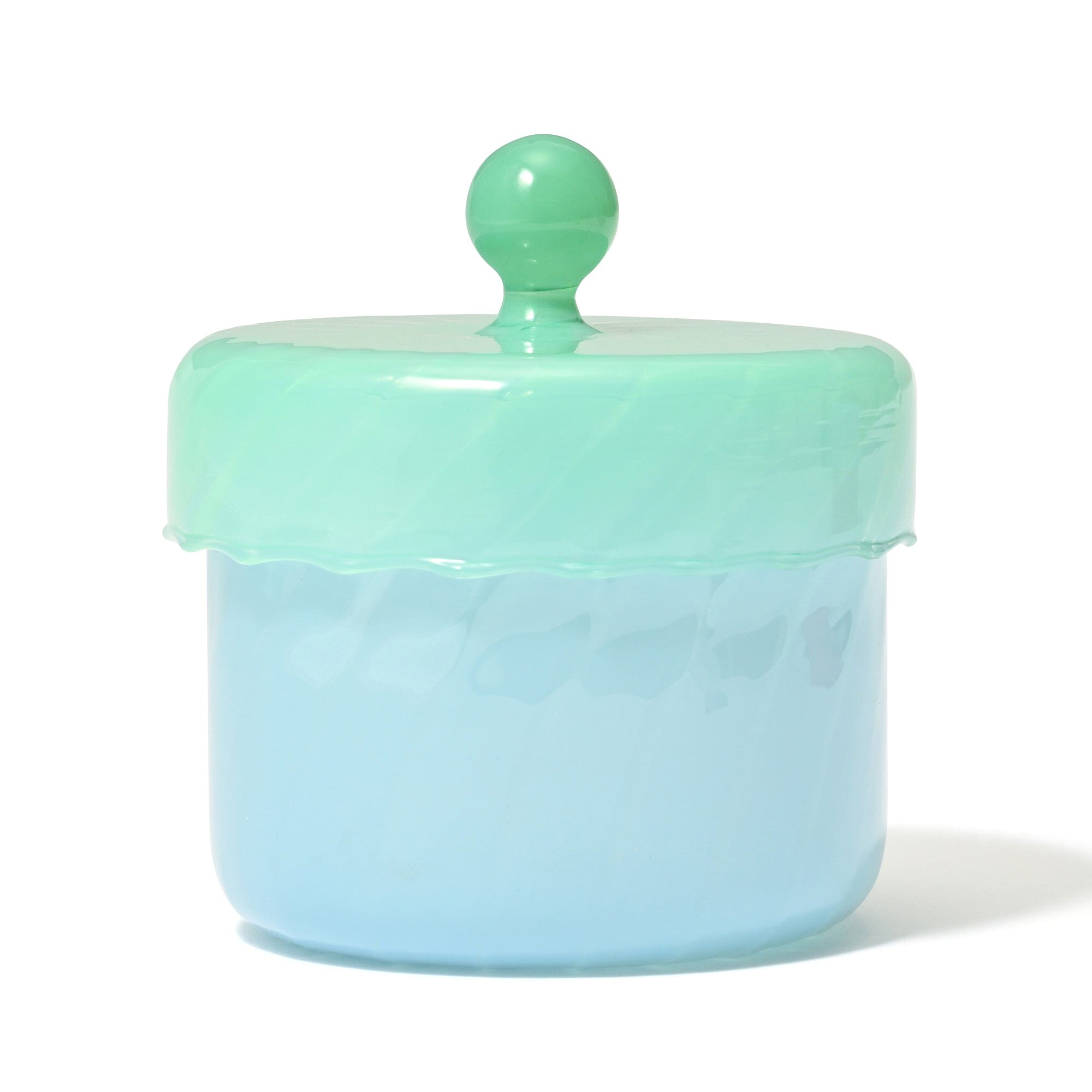 Glass Trinket Box Biocolor Large