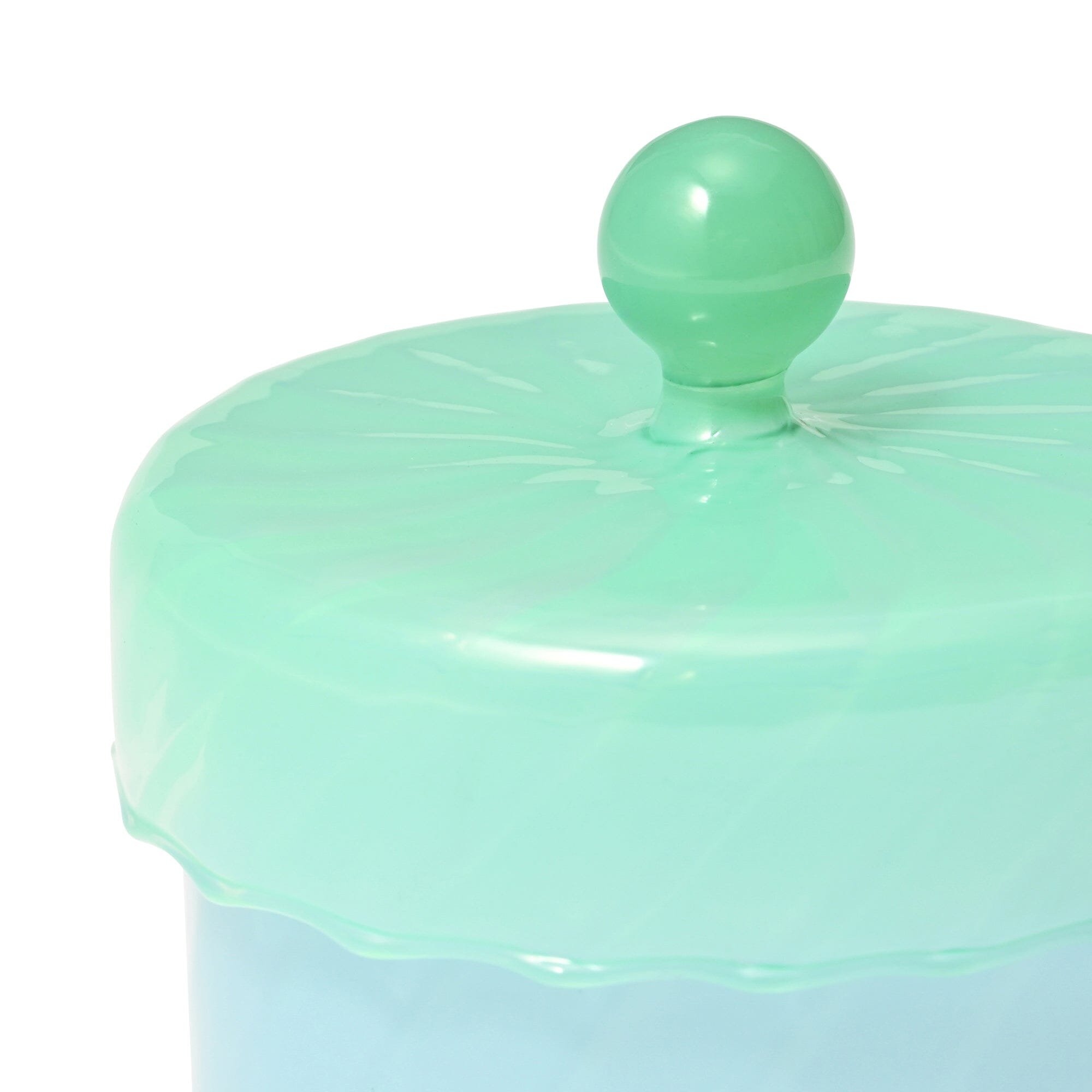 Glass Trinket Box Biocolor Large