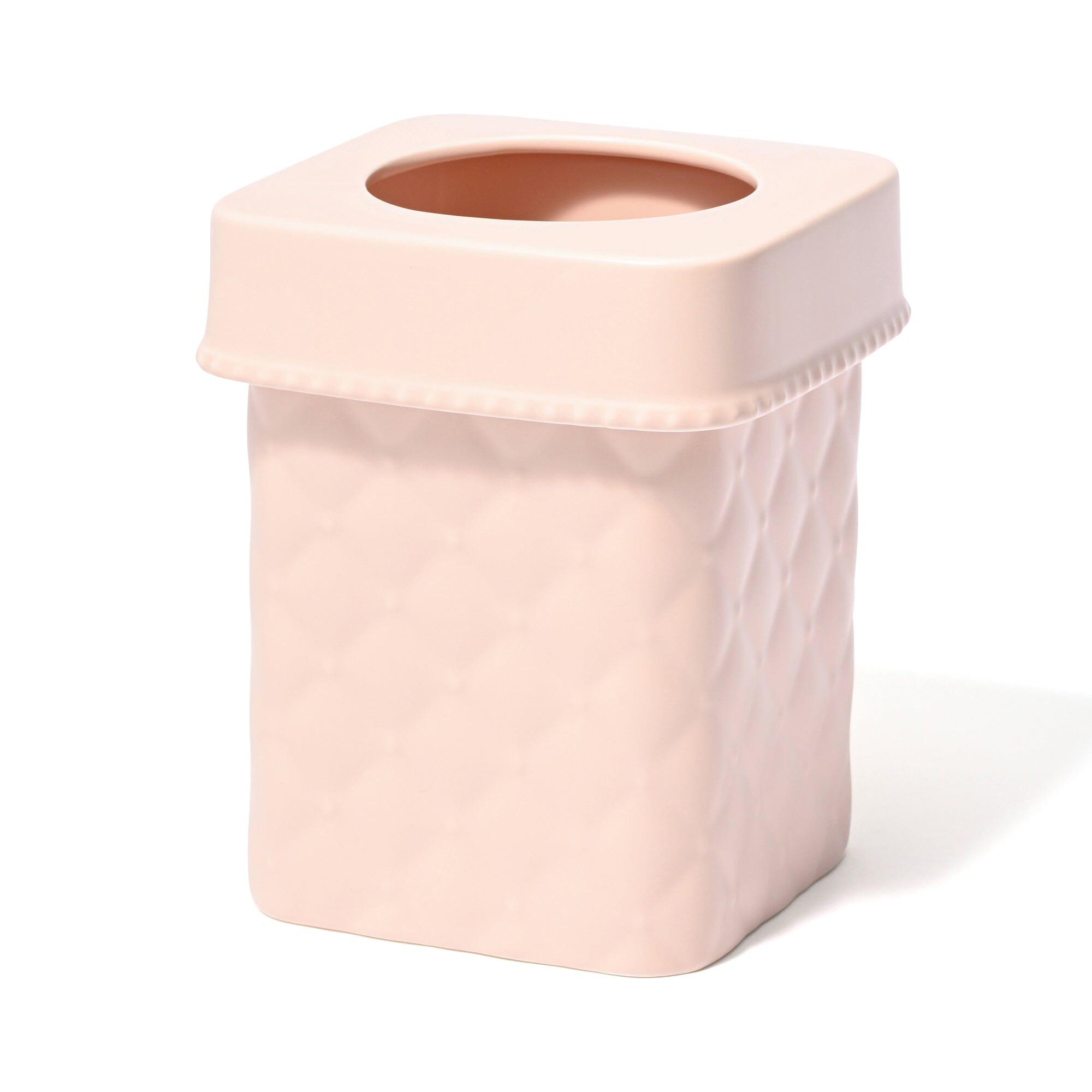 Ceramic Mini Dust Bin Quilt Pink