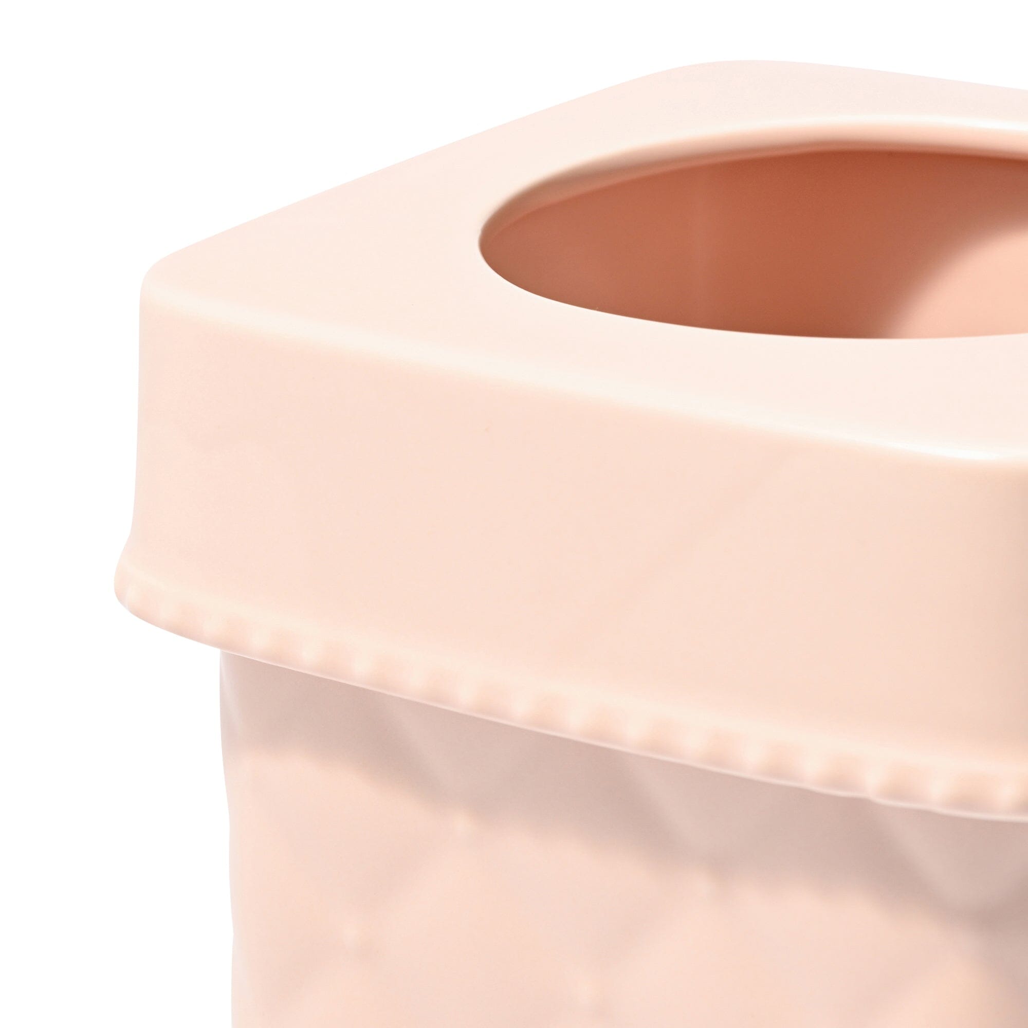 Ceramic Mini Dust Bin Quilt Pink