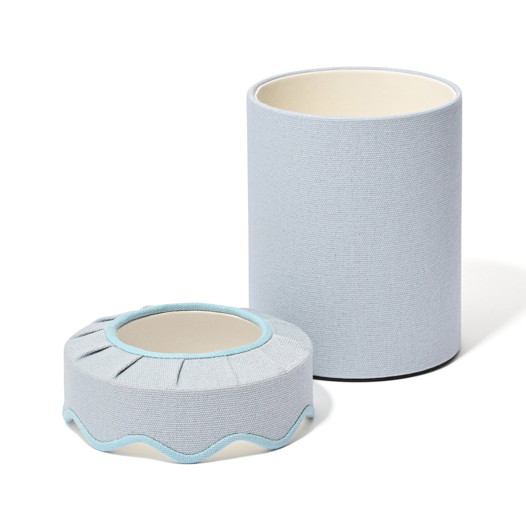 Fabric Mini Dust Bin Wave Blue