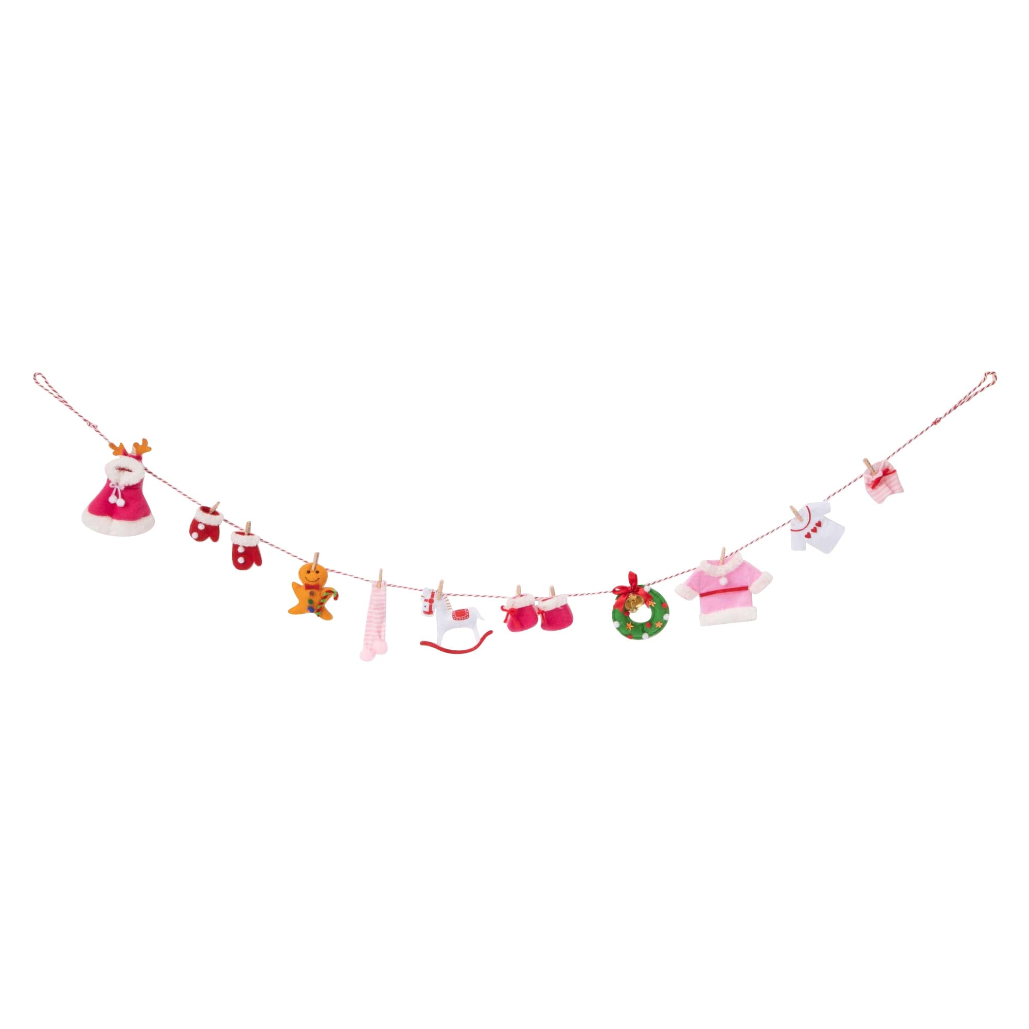 Fabric Garland Clothes  Pink