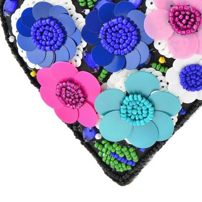 Beads Ornament Heart Flower Blue