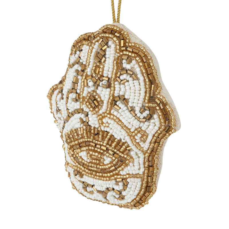 Beads Ornament Hand White