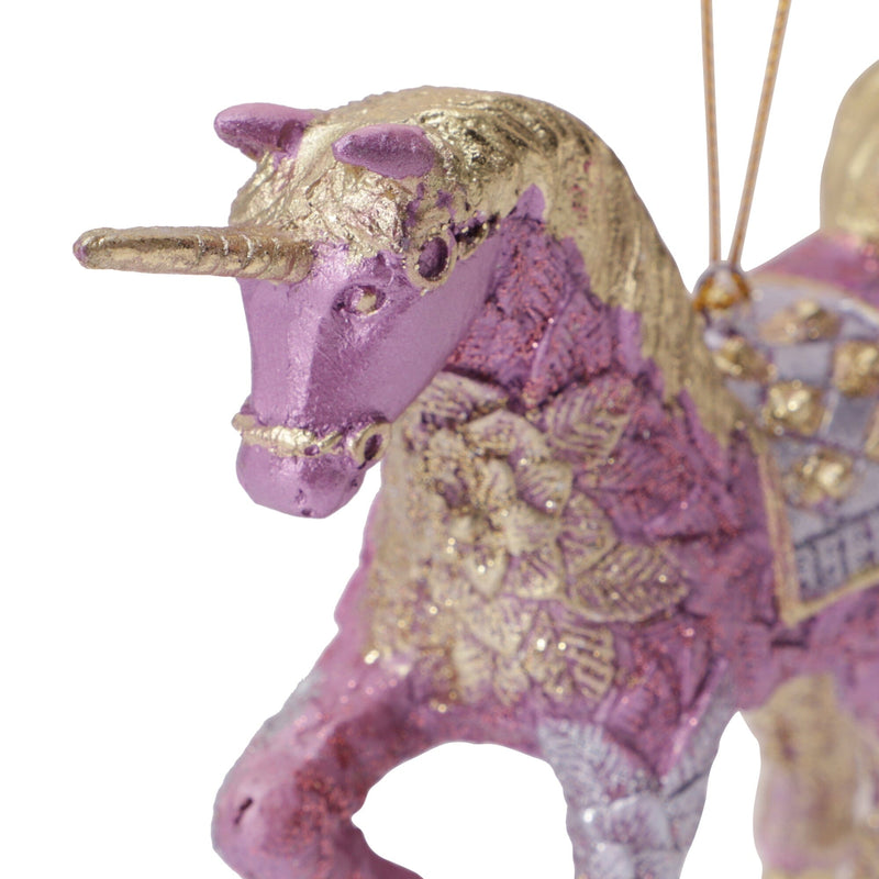 Resin Ornament Unicorn Dark Pink