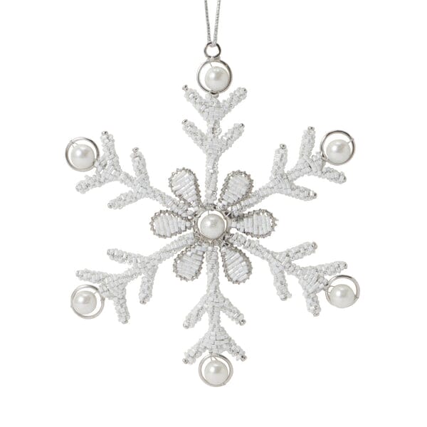 Bijou Ornament Snowflake White