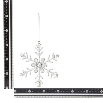 Bijou Ornament Snowflake White