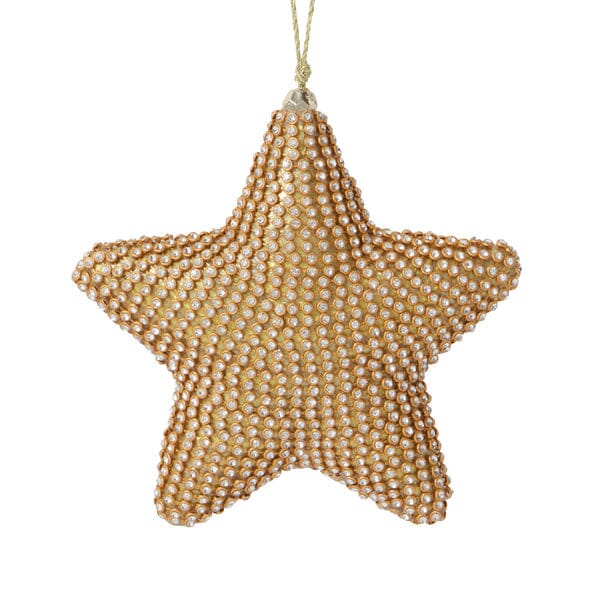 Rhinestone Ornament Star Gold