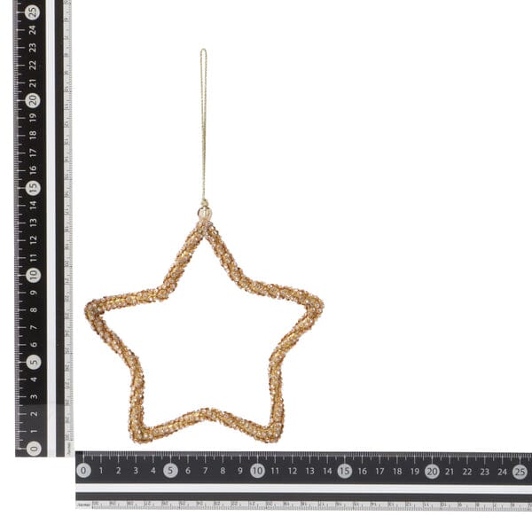 Rhinestone Ornament Frame Star Gold