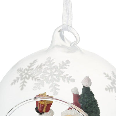 Glass Ornament Santa Dome