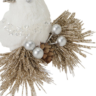 Feather Ornament Bird White