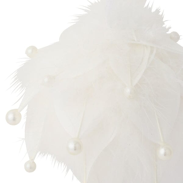 Feather Ornament Pearl White