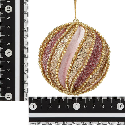 Fabric Ornament Ball Pink