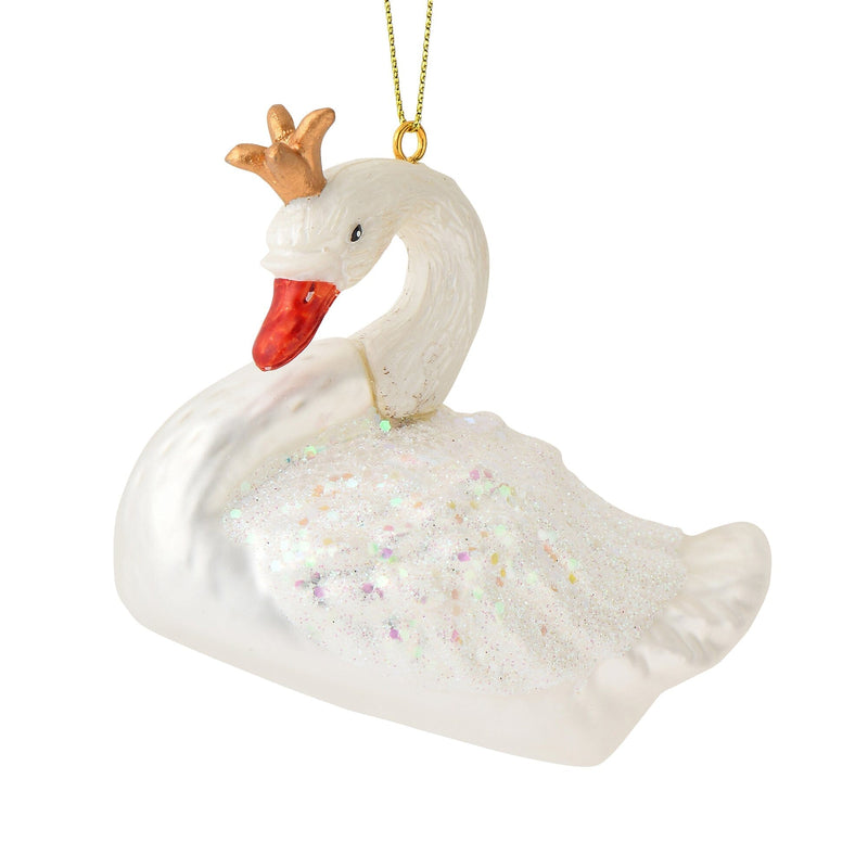 Glass Ornament Swan