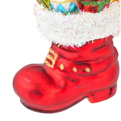 Glass Ornament Gift Boots