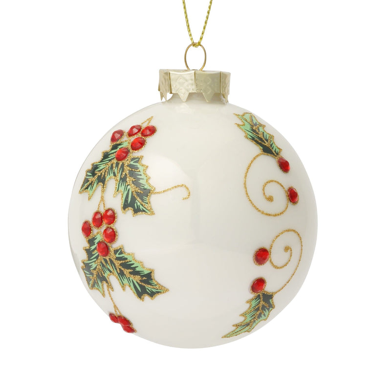 Glass Ornament Holly