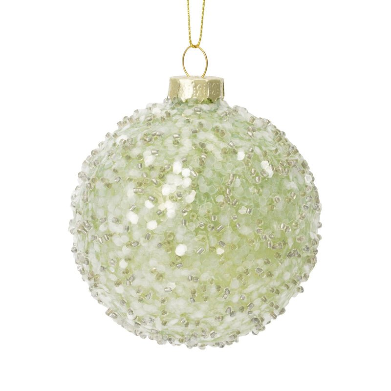 Glass Ornament Ball Green