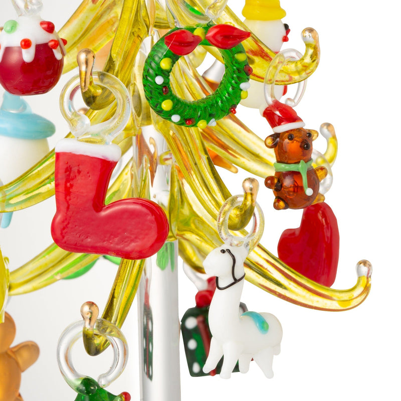 Glass Tree Multi Ornament Large Green