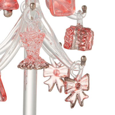 Glass Tree Multi Ornament Large Pink