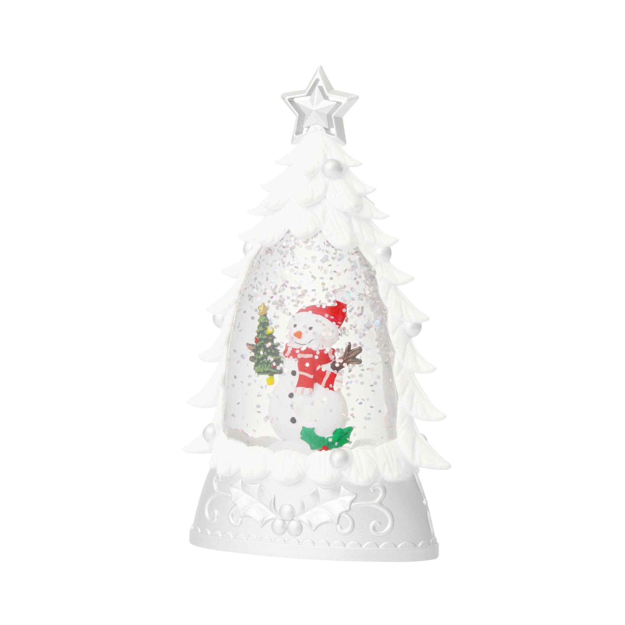 Snow Globe Lighting Tree M White