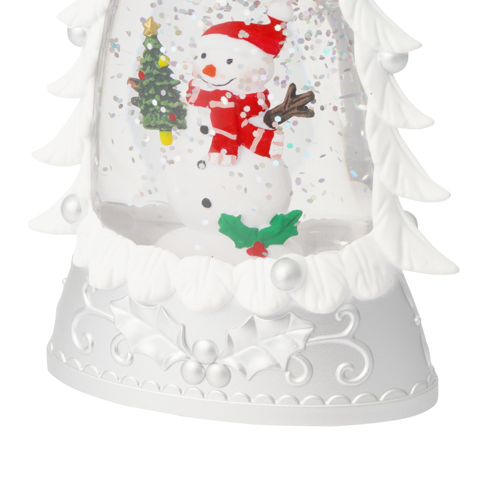 Snow Globe Lighting Tree M White