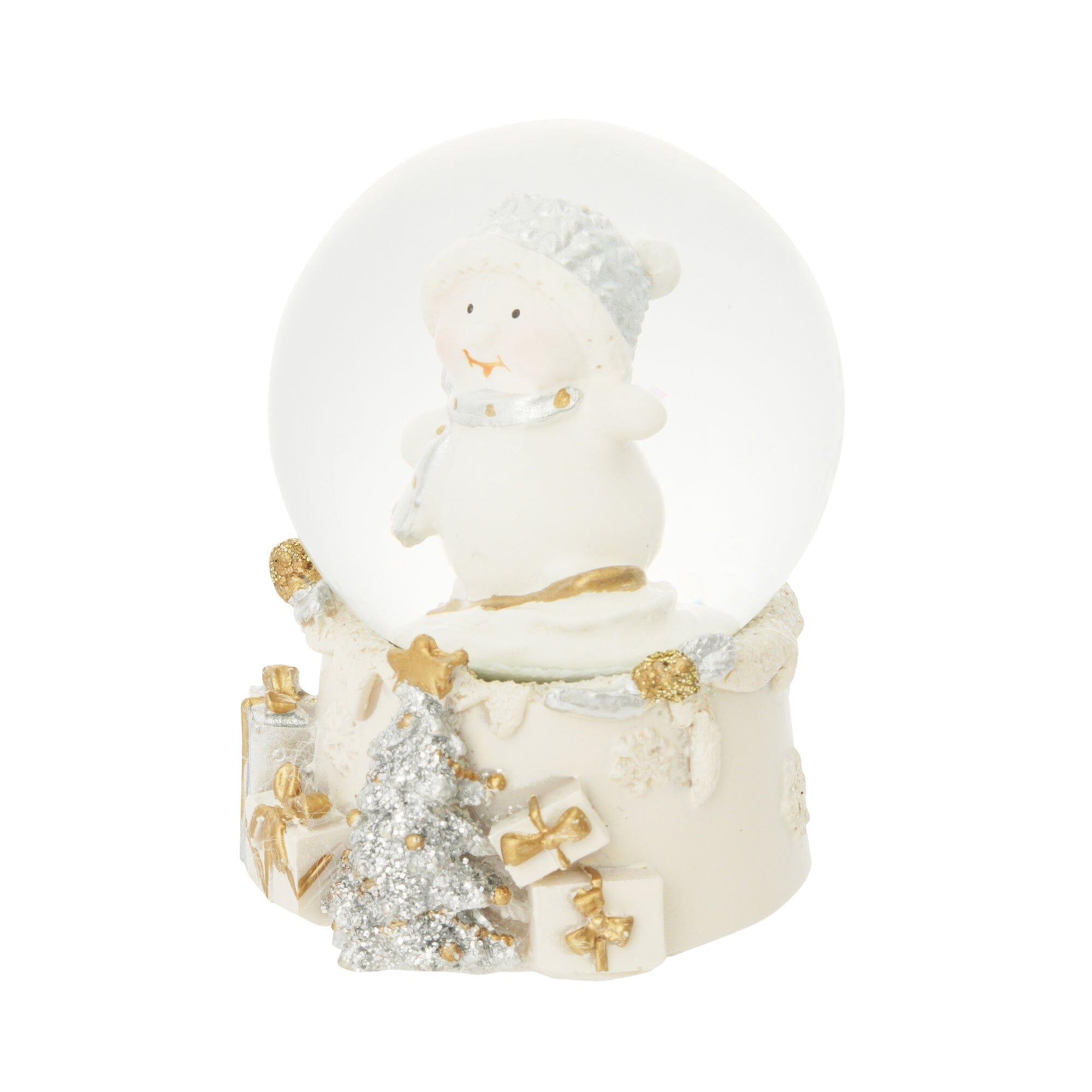 Snow Globe Snowman Small White