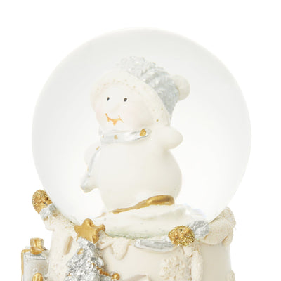 Snow Globe Snowman Small White